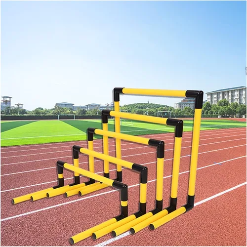 Vista 7 de YXXSDP Juego de 5 obstáculos de agilidad de velocidad de estadio deportivo, equipo de entrenamiento de velocidad plegable portátil para pista