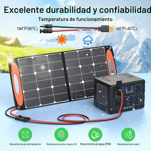 Vista 7 de Bateria Power Cable de extensión de conector solar de 3.3 pies a XT60, panel solar de 12 AWG a XT60, cable de extensión de carga para panel solar