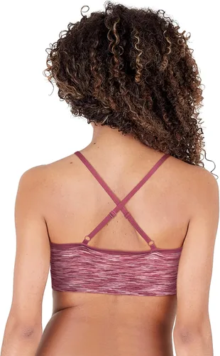 Vista 2 de Reebok Bralette sin costuras para mujer, ligero, suave, elástico, sin costuras, paquete de 2