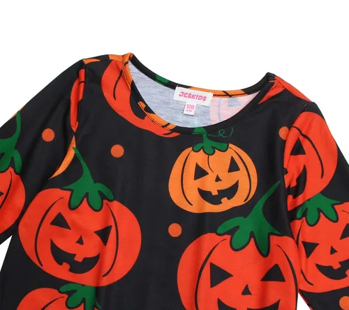 Vista 3 de JESKIDS Camisones de manga larga con estampado de dinosaurio para niñas