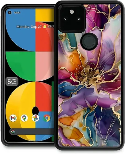 Vista 331 de Compatible con Google Pixel 4A 5G Mobile Case Creative Acrylic Back Panel Silicona Edge Case Slim Protección Especialmente para Google Pixel 4A 5G