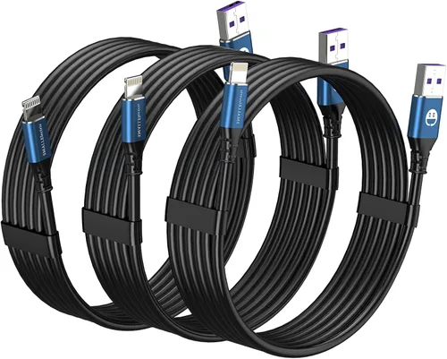 Vista 11 de SMALLElectric Paquete de 3 cargadores MFi para iPhone de 1 pie de cable Lightning corto Cable Lightning corto de 1 pie con certificación MFi
