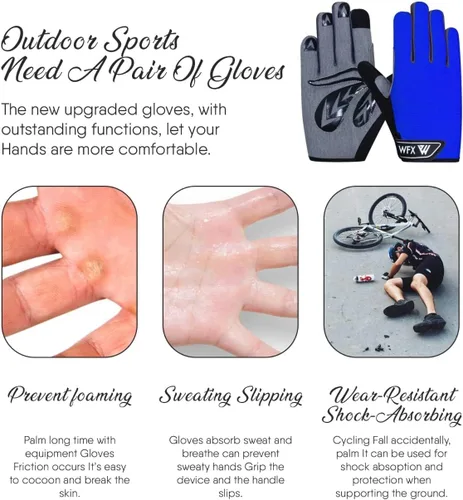 Vista 7 de Guantes de ciclismo para niños pequeños de 8 a 12 años, guantes de jardinería, guantes de ciclismo para niños de 8 a 12 años, guantes de ciclismo
