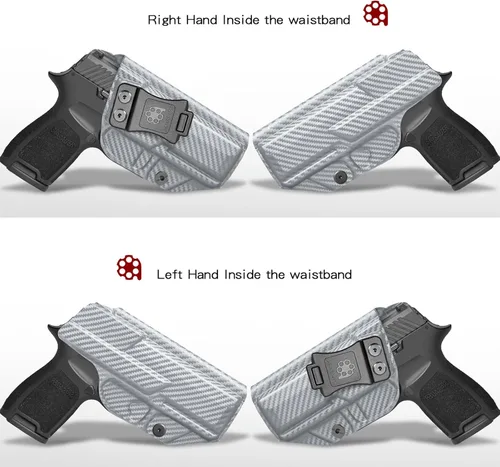 Vista 2 de Amberide IWB Kydex Holster for SIG Sauer P320 Carry/Compact / M18, Concealed Carry, No Optic/No Laser, Adjustable Cant, Secure Retention, Made in