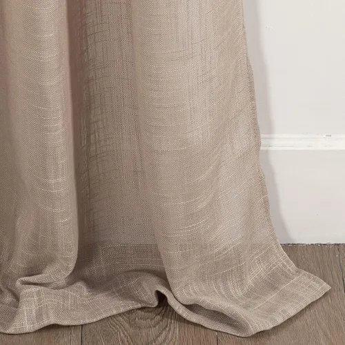 Vista 3 de Cortinas decorativas de lino traslúcidas de 84 pulgadas de largo, cortinas traslúcidas para ahorrar energía, cortinas de privacidad con ojales