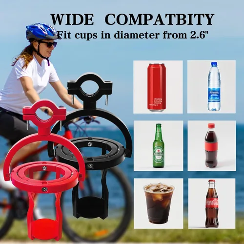 Vista 5 de 2 Piezas Portavasos Giroscópicos Autonivelantes, Portavasos Giroscópico para Scooters Eléctricos, Motocicletas y Bicicletas – Soporte Universal