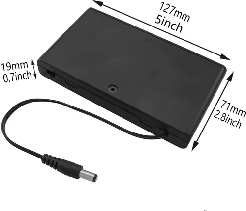 Vista 5 de 1 conector macho de 8 celdas para caja de batería, 8 x 1.5 V, 12 V, CC, caja de soporte de batería, conector macho con interruptor