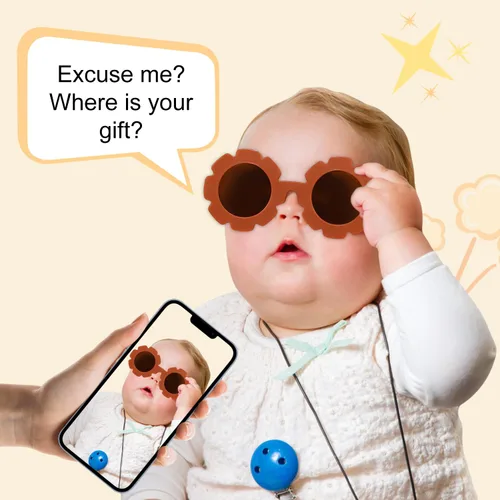 Vista 4 de Regalos de bebé niña, regalos de baby shower para niñas, regalo único para bebés, artículos esenciales para recién nacidos, gafas de sol para recién