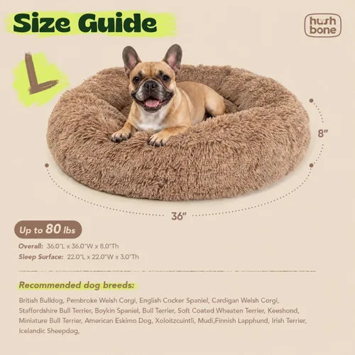 Vista 7 de Cama ortopédica con forma de dona de alta calidad para perros de tamaño grande, cama ortopédica de espuma viscoelástica doble para perros