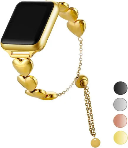 Vista 7 de Compatible con Apple Watch Band para mujer y hombre de 1.614 in 1.575 in 1.496 in 1.732 in 1.772 in 1.654 in Ultra 1.929 in, pulsera de metal
