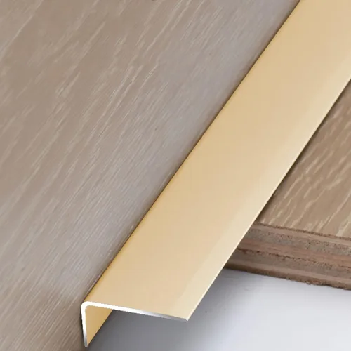 Vista 8 de IBOWZ Protector de nariz de escalera, borde de escalera, tiras de perfil de transición de piso para tablero de madera de vinilo, barra de moldeo