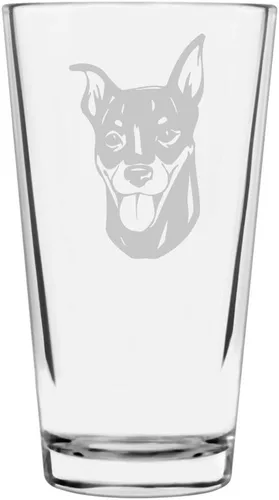 Vista 422 de Podenco Canario - Vaso de pinta de 16 onzas con temática de perro personalizado