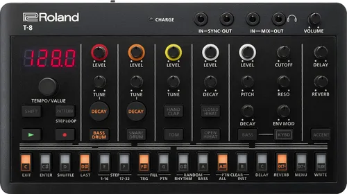 Vista 3 de Roland Paquete de máquinas de música portátiles AIRA Compact J-6 y T-8 JUNO Synth & TR Drums