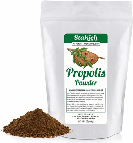 Vista 3 de Stakich Polvo de propóleo de abeja - 100% propóleo puro - 1 libra (16 onzas)