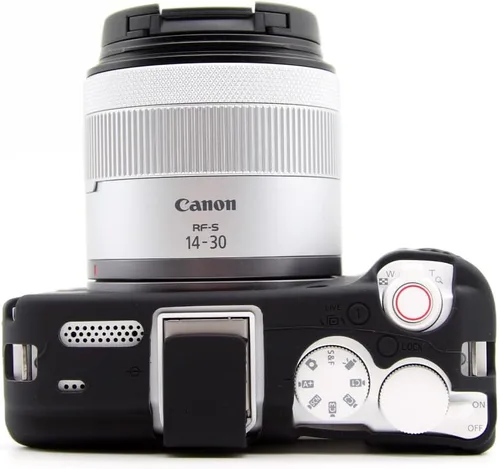 Vista 2 de Funda para cámara R50 V, funda protectora de silicona de cuerpo completo premium para Canon Eos R50 V R50V (Negro)