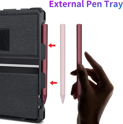 Vista 6 de Funda protectora resistente para Microsoft Surface Pro 7+/7/6/5/4/LTE de 12.3", con soporte para lápiz capacitivo y correa de mano, compatible