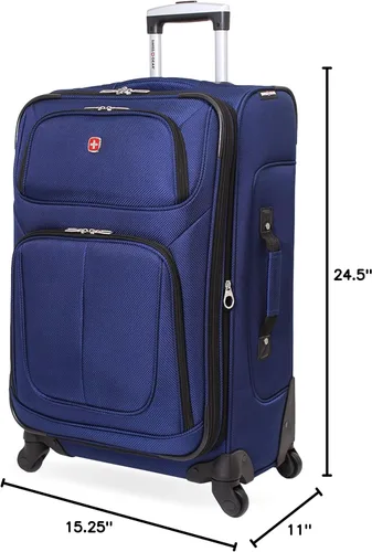 Vista 69 de SwissGear - Equipaje suave expandible Sion con ruedas, Negro