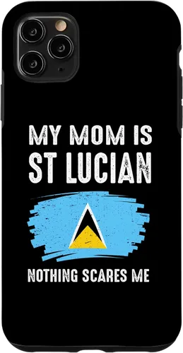 Vista 11 de Funda para iPhone 15 My Mom Is St Lucian Santa Lucía Pride Flag Heritage Roots