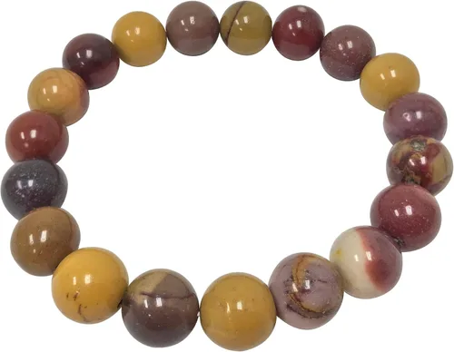 Vista 19 de Gem Avenue Handmade Round Bead Stretch Bracelet Unisex Natural Stone Beaded Jewelry for Men & Women, Elastic Wristband for Daily Wear