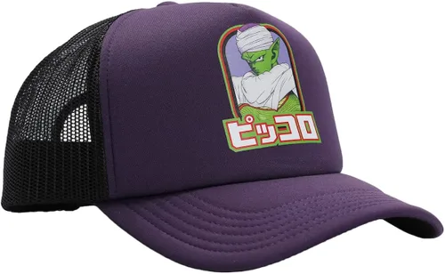 Vista 3 de Dragon Ball Heroes Piccolo - Gorra de camionero de espuma morada, Púrpura