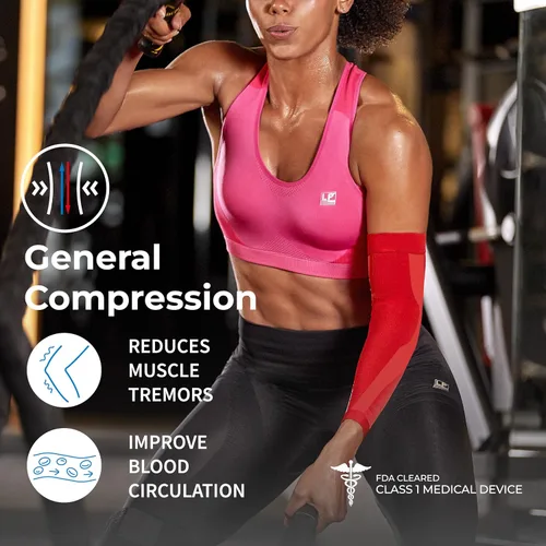 Vista 4 de LP SUPPORT 251Z - Manga de compresión para hombres/mujeres/jóvenes atletas, tendinitis, artritis, entrenamiento, fitness, baloncesto