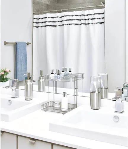Vista 6 de iDesign Austin - Soporte cubierto de metal para cepillos de dientes, para cepillos regulares y eléctricos en baños de dormitorios universitarios