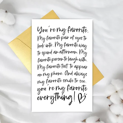Vista 5 de Supoeguk Tarjeta romántica de aniversario de poema para hombres, tarjeta de cumpleaños para novio, marido, tarjeta de amor para él, You Are My