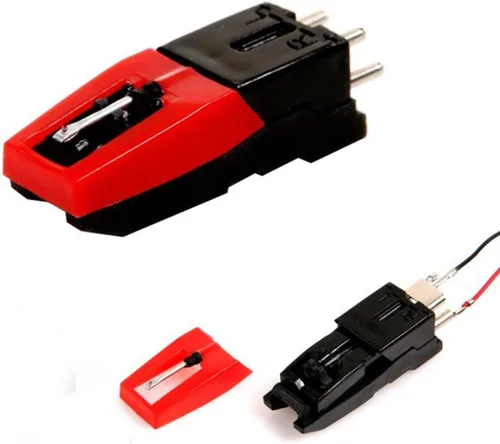 Vista 4 de ERINGOGO Aguja de repuesto para tocadiscos, 45 unidades, adaptador de disco, accesorios para tocadiscos de tinta, tocadiscos, aguja, tocadiscos