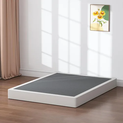 Vista 14 de SHLAND Somier individual – 10 pulgadas de alto perfil de metal resistente para cama individual, base de colchón con cubierta de tela, fácil montaje
