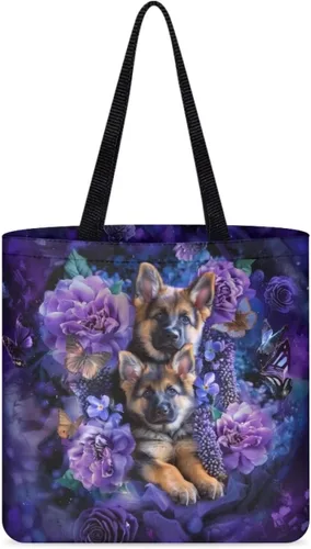 Vista 13 de Bolsa de tela para mujeres y niñas, bolsas de comestibles reutilizables