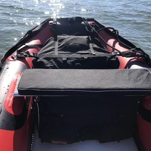 Vista 9 de Seamax Sunlitec - Cojín inflable para asiento de barco y bolsa de asiento desmontable, con línea reflectante