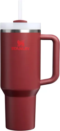 Vista 192 de STANLEY Quencher H2.0 Vaso Térmico con asa y pajilla, 64 onzas, tapa Flowstate de 3 posiciones, gran capacidad para viajes y deportes, vaso de acero