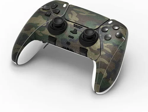 Vista 3 de PlayVital 2 Set Skin Decals Sticker for ps5 Edge Wireless Controller, Custom Vinyl Decal Skins Wrap Cover for ps5 Edge Controller - Army Green