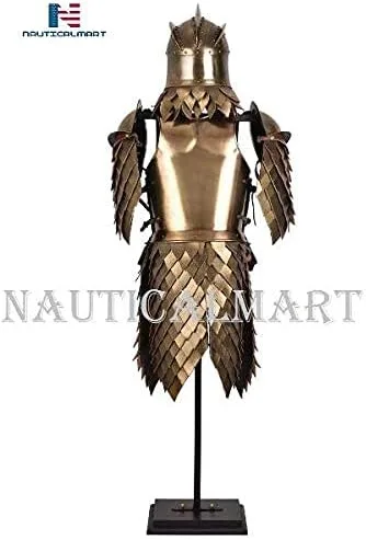 Vista 4 de NauticalMart Conjunto de armadura medieval de Kingsguard con soporte de exhibición de traje de caballero de Halloween