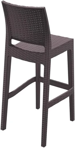 Vista 10 de Compamia Jamaica - Taburete de bar de resina Wickerlook para patio, color marrón (juego de 2)