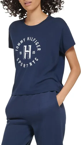 Vista 5 de Tommy Hilfiger Camiseta de manga corta con estampado en el pecho para mujer