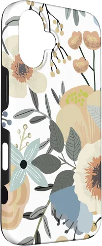 Vista 3 de iPhone 16 Boho Wildflower Garden Earth Tone Botanical Floral Pattern Case