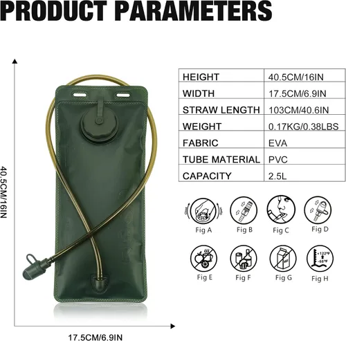 Vista 6 de Mardingtop Mochila de senderismo de 60L + bolsa de hidratación de 2.5 litros
