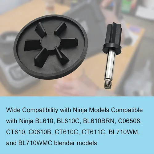 Vista 3 de Compatible con piezas de licuadora Ninja BL610, BL710, serie CT610, embrague de accionamiento de cuchilla y perno de impulsión, kit de acoplamiento
