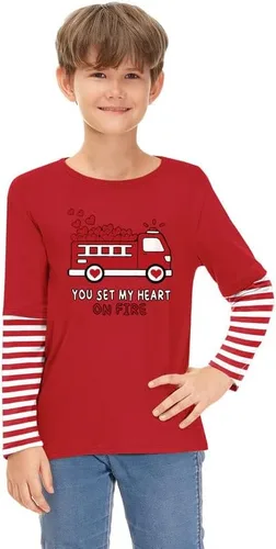Vista 3 de BesserBay Camisa unisex de manga larga para niños de 4 a 12 años