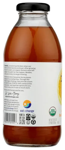 Vista 5 de Eat The Change Just Ice Tea orgánico medio té y mitad limonada, Kosher, 16 onzas líquidas (paquete de 12)