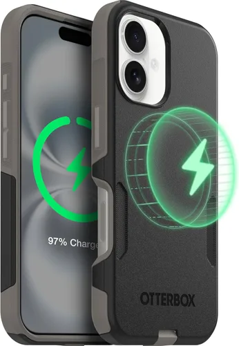 Vista 44 de OtterBox Funda para iPhone 16 Commuter Series - Jeans azul bebé, funda delgada y protectora para iPhone, de doble capa, absorción de impactos