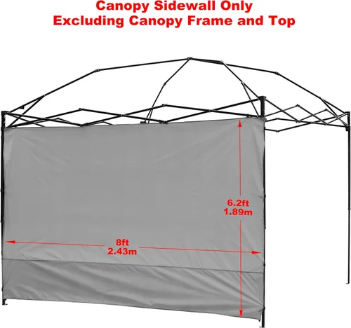 Vista 2 de NINAT Toldo de pared solar impermeable para toldo desplegable de 8 x 8 pies, carpa de carpa de pierna recta, toldos instantáneos para exteriores