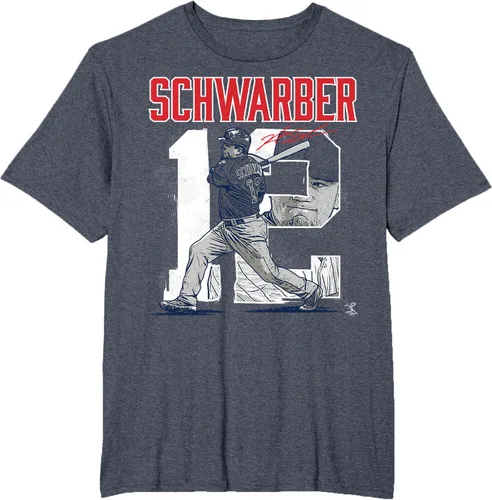 Vista 7 de Camiseta con número de jugador de Kyle Schwarber - Ropa, Azul / Patchwork, S