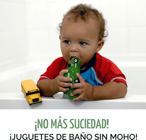 Vista 2 de SplashEZ Juguetes de Baño para Coche Sin Moho para Niños Juguetes de Baño para Niños Pequeños Sin Agujero para Agua Conjunto de Vehículos