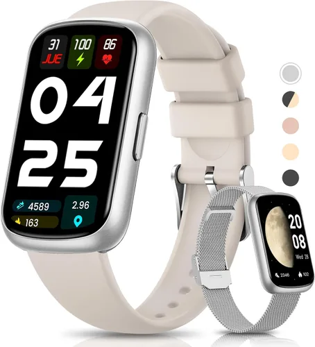 Vista 10 de DEKELIFE Monitor de actividad física, relojes inteligentes para mujeres/hombres, reloj con monitor de frecuencia cardíaca 24/7 con monitor de sueño