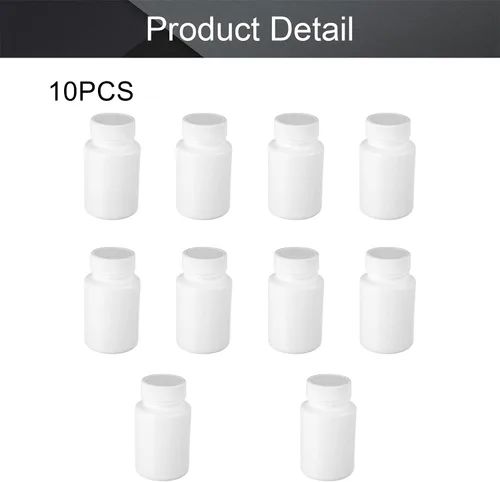 Vista 4 de Othmro 10 botellas de plástico PE de 2.7 oz botellas de reactivo químico de laboratorio, botellas de almacenamiento de boca ancha de 2.7 fl oz