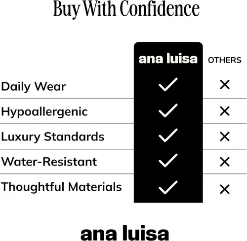 Vista 7 de Ana Luisa Aretes gruesos de nudo pequeño, chapados en oro de 14 quilates y plata para mujer, aretes colgantes de bola de moda, nudos dorados