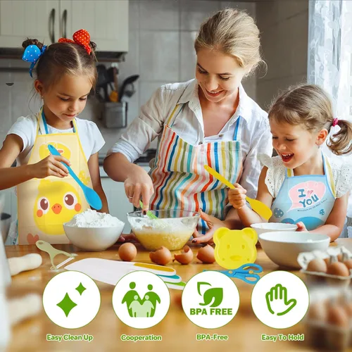 Vista 6 de BEBOAN Juego de 43 cuchillos para niños para cocina real, utensilios Montessori, herramientas de cocina, regalo para niños y niñas de 3 a 4 años