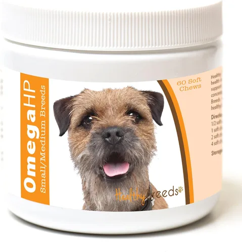 Vista 170 de Healthy Breeds Affenpinscher Omega HP - Masticables suaves para piel y pelaje, 60